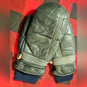 Vintage Kombi Leather Mittens